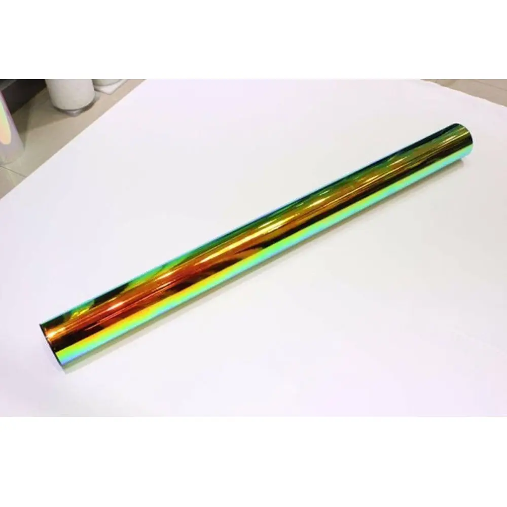 Black Backing Holographic Rainbow Neo Chrome Car Vinyl Wrap Bubble Free Sticker 54.3''x197'' |