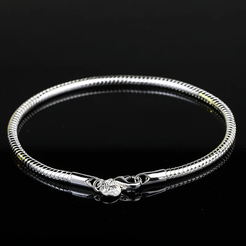 Женский серебряный браслет 3 мм 20 см | Украшения и аксессуары