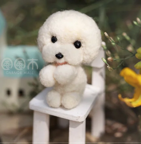 Милая маленькая собака мультфильм Животные набор шерсти для рукоделия шерстяной