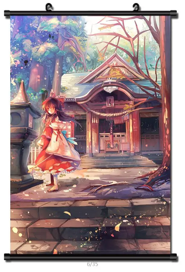 Японское аниме проект TouHou воплощение алый дьявол Hakurei Reimu домашний декор Стена