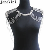 janevini exaggerated women metal tassel chain necklace 2019 necklaces shoulder chains fashion ladies party accessories