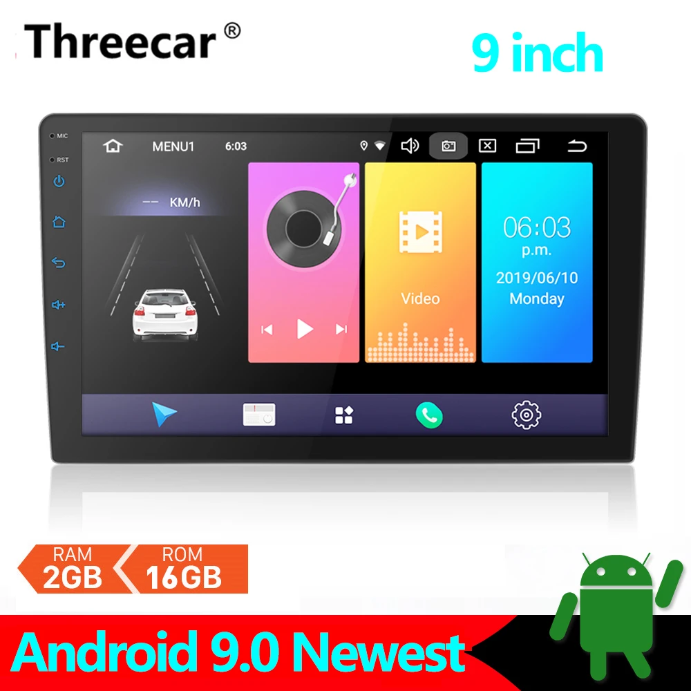 9 inch 2 din автомобиль Android 9,0 ram 2G rom 16G gps навигация Bluetooth для Nissan VW Toyota WiFi multi-медиа 9 10 дюймов автомагнитолы плеер - Цвет: 9 inch