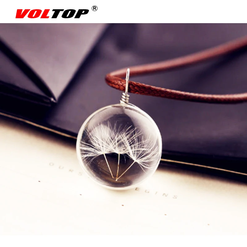 VOLTOP, ожерелье с одуванчиком, Автомобильные украшения, подвеска, брелок для ключей, сушеный цветок, благородные модные аксессуары, украшение, жажда свободы