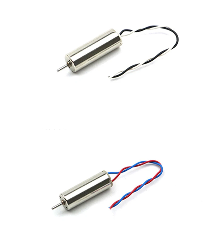 Without connector 10 шт. 716 матовый двигатель 17600KV крошечные 6x CW/CCW s для RC гоночный Дрон diy части JJRC H67 E011 полые чашки двигатели - Цвет: Without connector