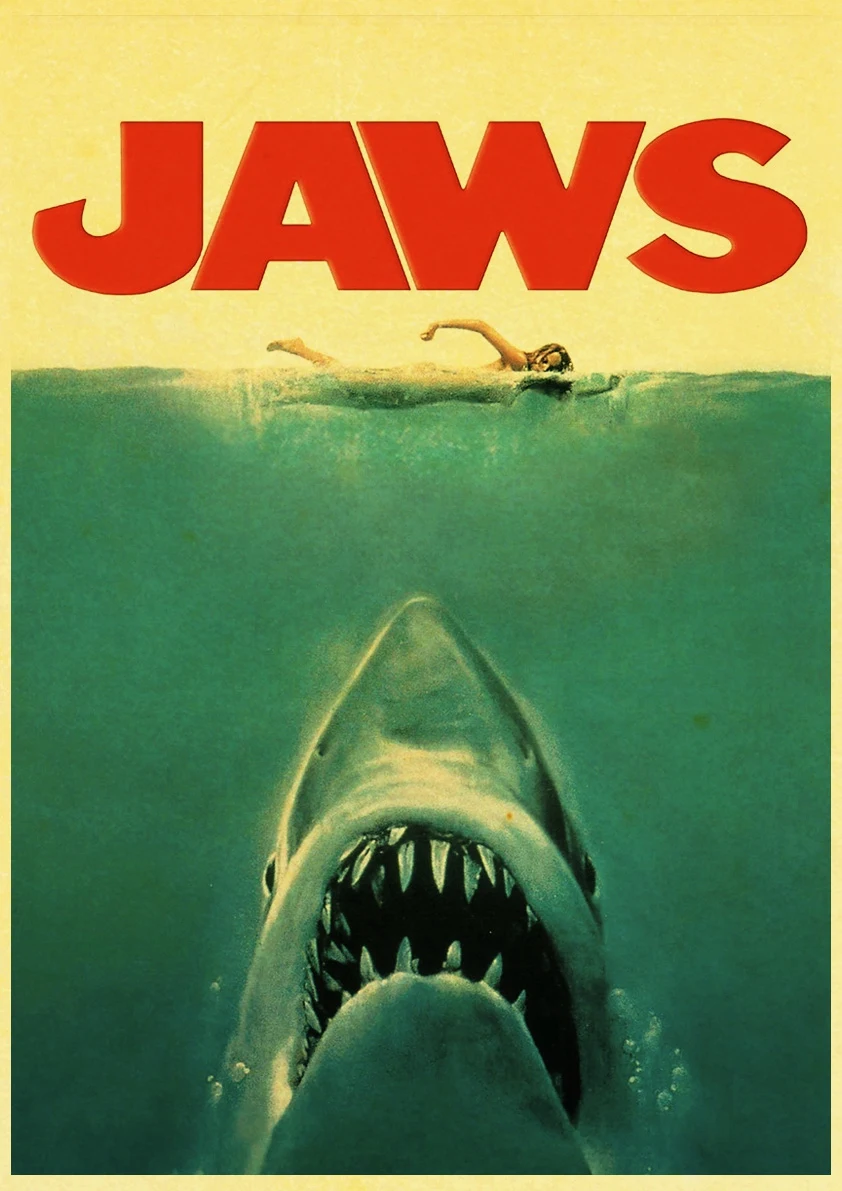 E097 E. /JAWS/The Termina/Парк Юрского периода Спилберга фильм Винтаж Бумага плакат настенная живопись для гостиной/Детская комната дома кофе бар - Цвет: E097
