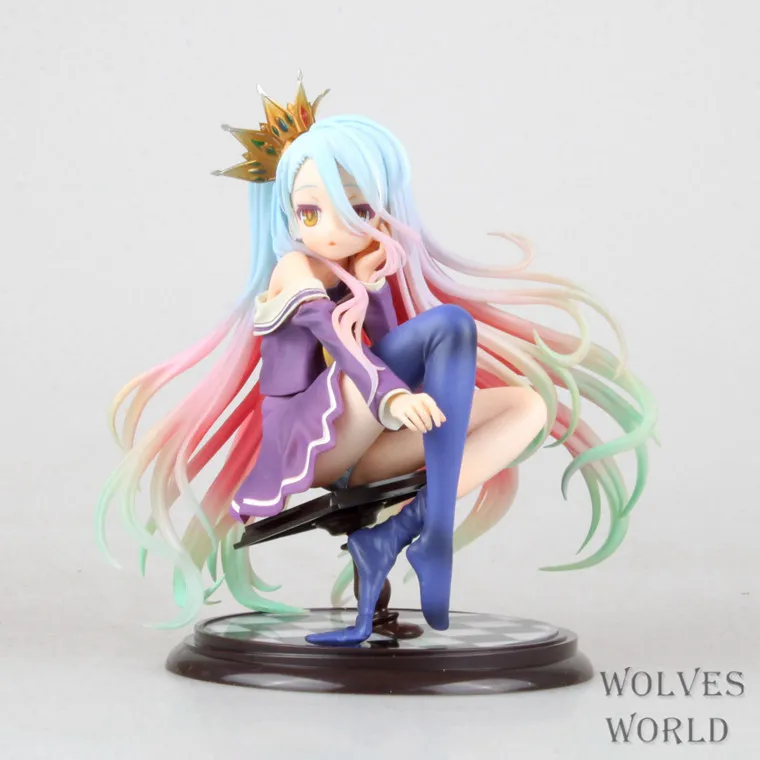 HKXZM аниме Рисунок 15 см без игры нет жизни Shiro 1/7 масштаб полный ПВХ Фигурки Brinquedos