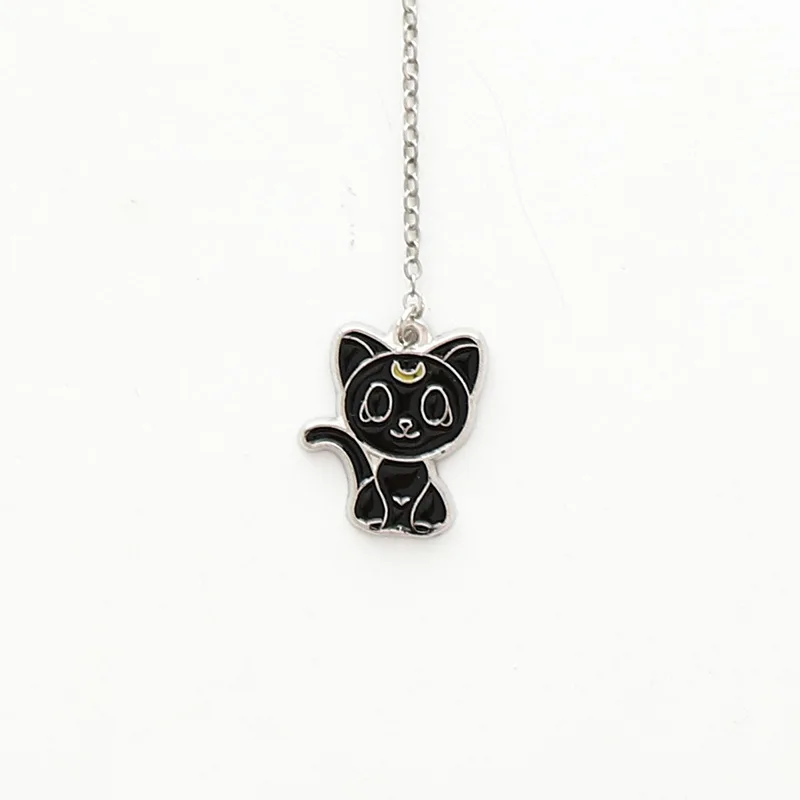 black cat Милый Единорог Закладка для книги милые вишня в цвету/Кот металлическая, для книги маркер зажим для подарки для учителей креативные Канцтовары Школьные принадлежности - Цвет: black cat