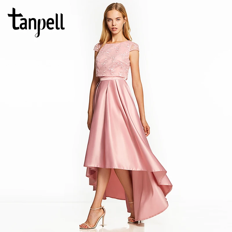 Асимметричное Платье трапеция Tanpell длиной до щиколотки с рукавами фонариками