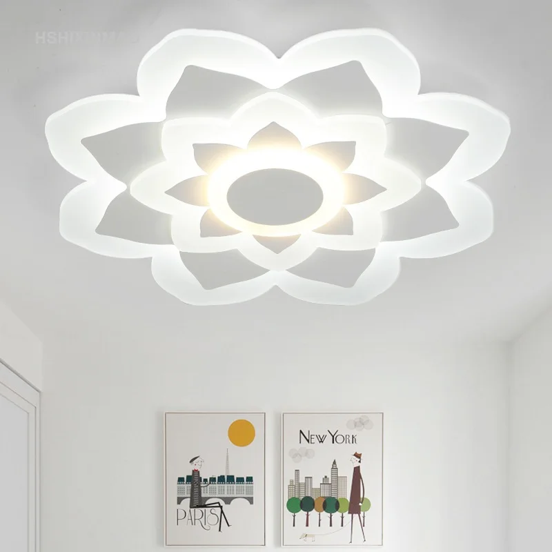 Простой Современный теплый потолочный светильник круглый ультратонкий