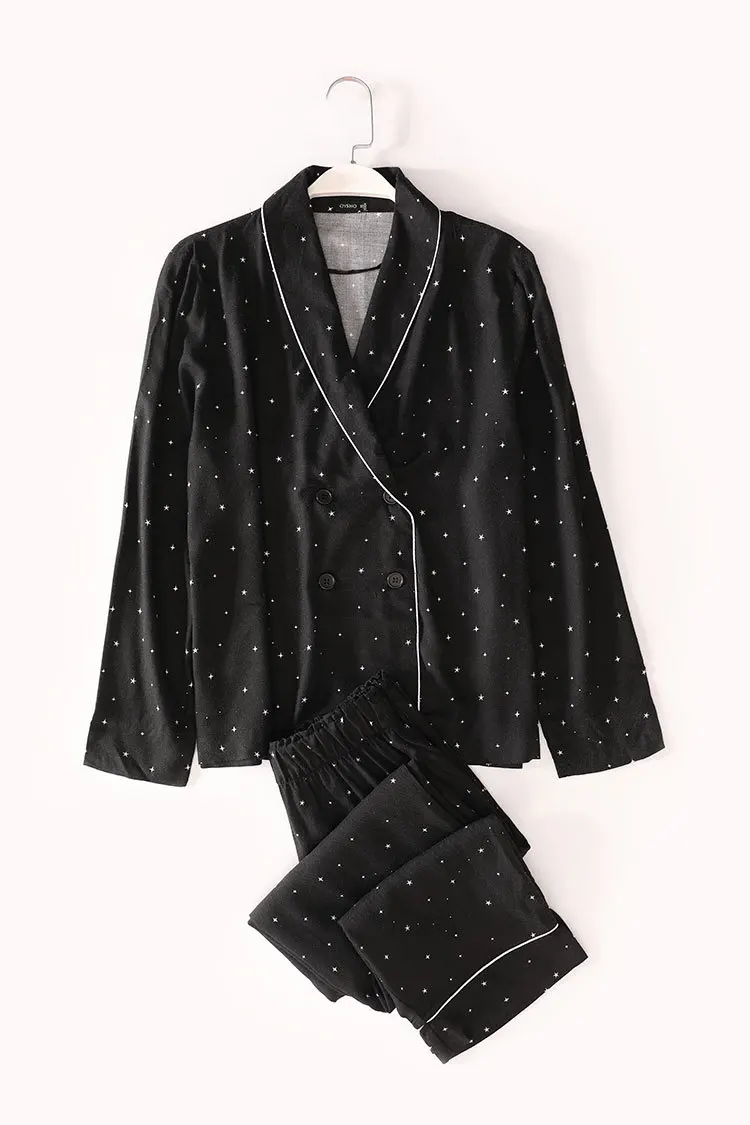 Хлопковая пижама, пижамный комплект для женщин, длинный комплект, shein, Пижама, женская одежда, pjs