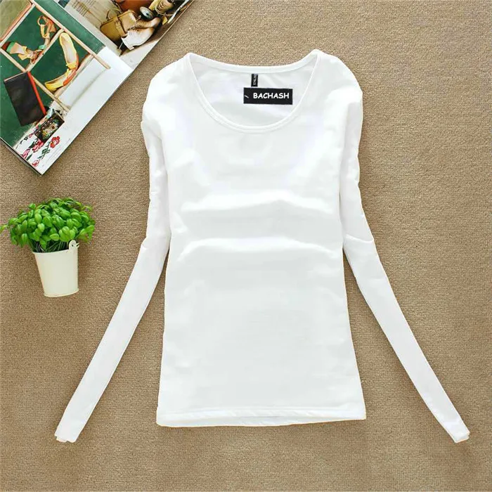 Женский свитер с круглым вырезом и длинными рукавами BACHASH однотонный трикотажный