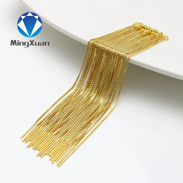 MINGXUAN 2 шт 9 см/11,5 см Длина 925 пробы серебряные ювелирные изделия линия Венецианская цепочка нить серьги-гвоздики сделай сам