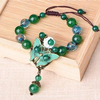 new arrival green natural beads bangles bracelets fashion jewelry natural stone beads bracelet for women party gift