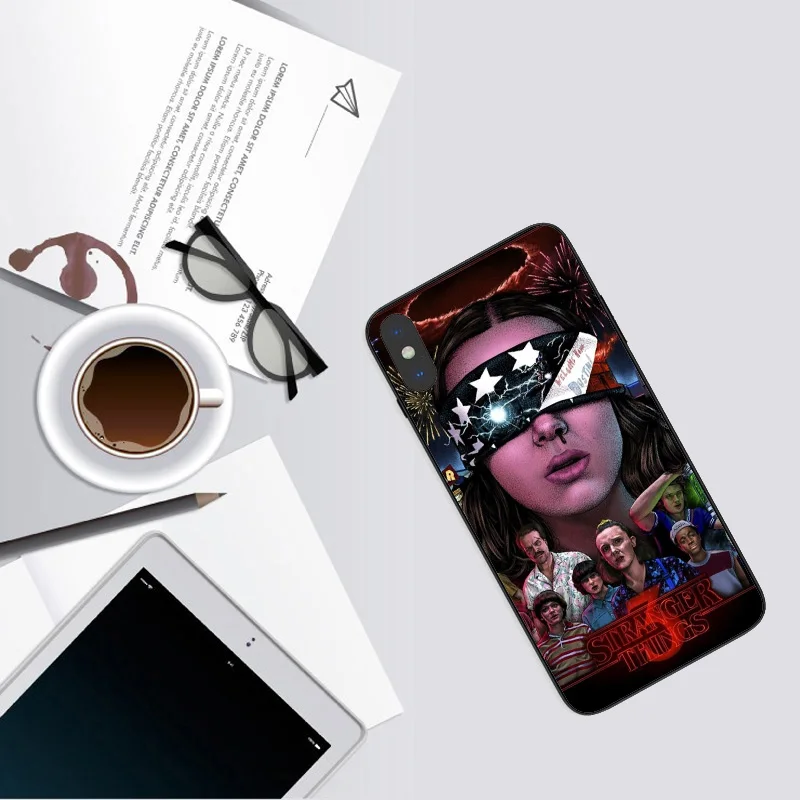 Чехол для телефона Stranger things season 3 мягкий черный чехол из ТПУ iPhone 11 11PRO MAX X 5 6 SPlus 7 8 Plus