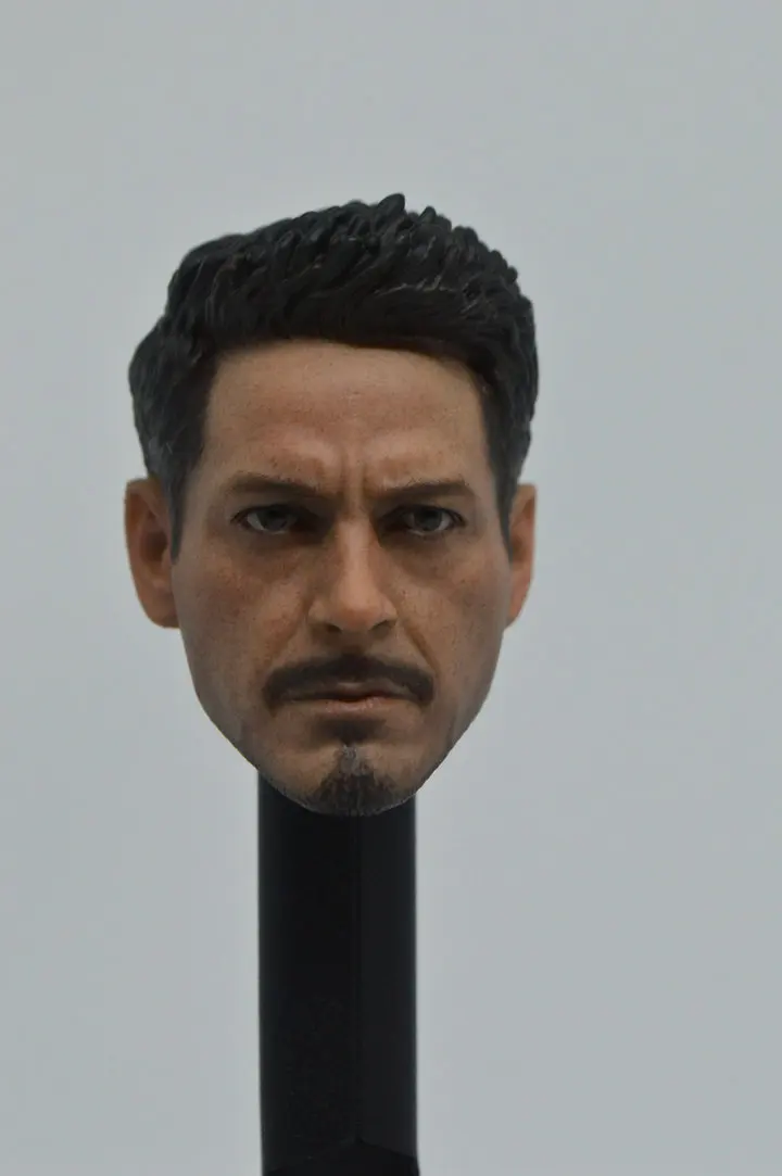 Normal version На заказ 1/6 масштаб Тони Старк Железный человек голова лепить для горячие игрушки тела - Цвет: Normal version