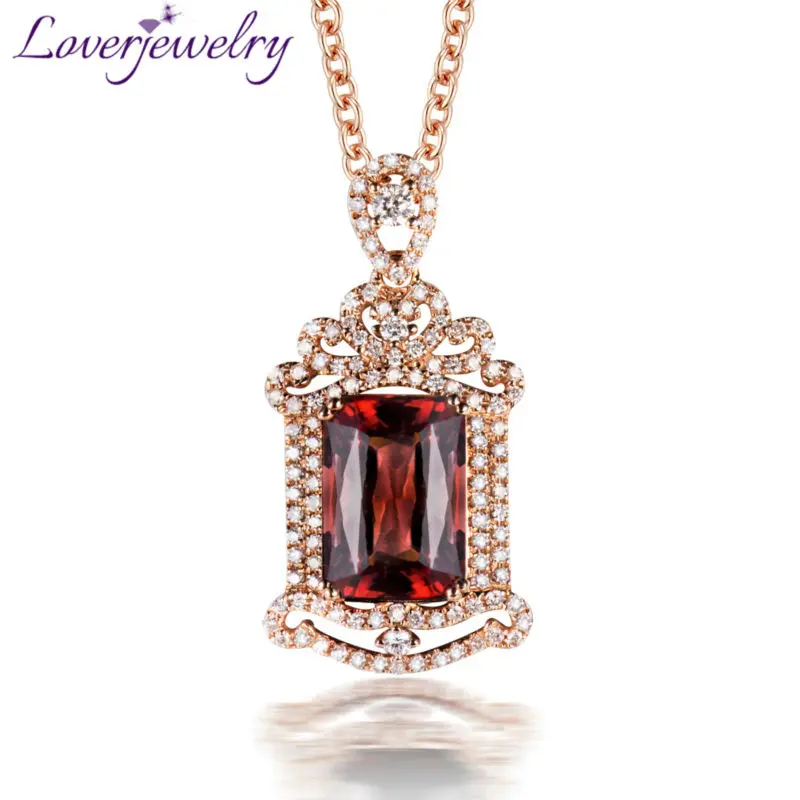 Женский кулон без цепочки LOVERJEWELRY Роскошный из розового золота 18 карат с
