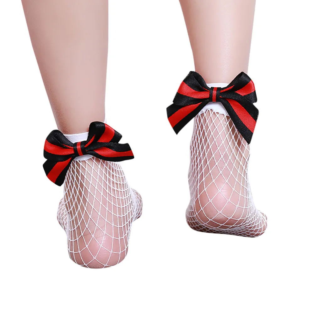 Женские ажурные носки длиной по щиколотку с рюшами кружевные короткие рыбками