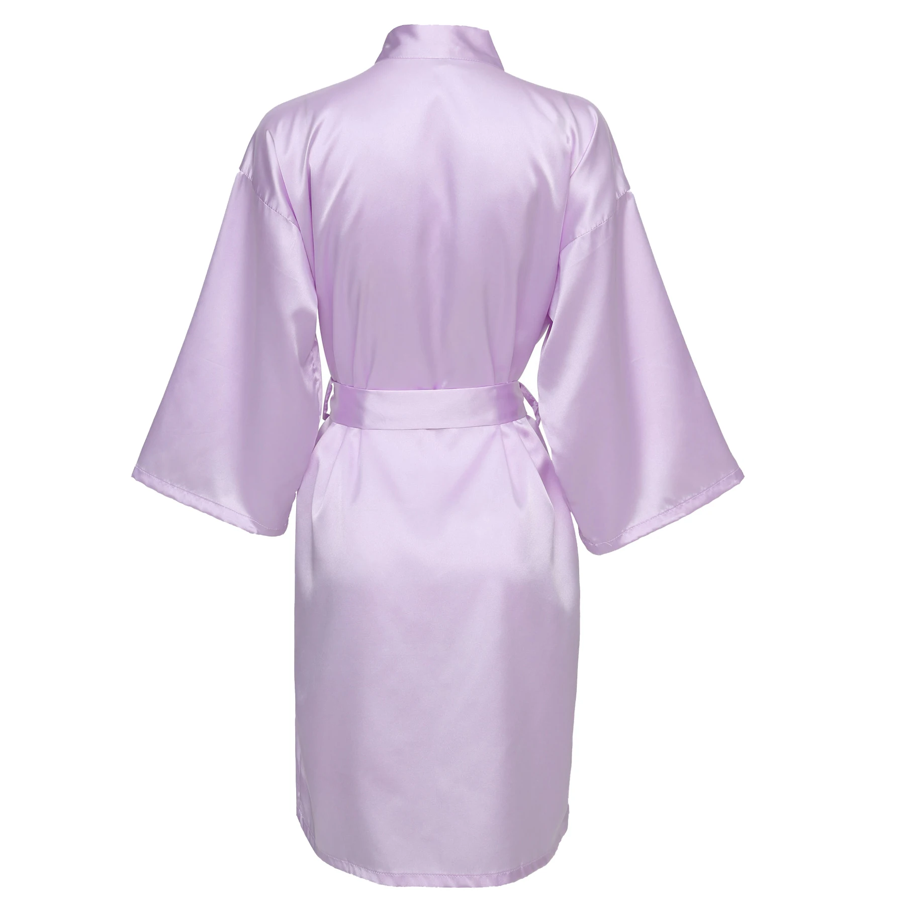 Lavender YUXINBRIDAL цвета однотонные халаты атласный шелковый халат атласный Свадебный халат невесты убранство халат подружки невесты белый - Color: Lavender