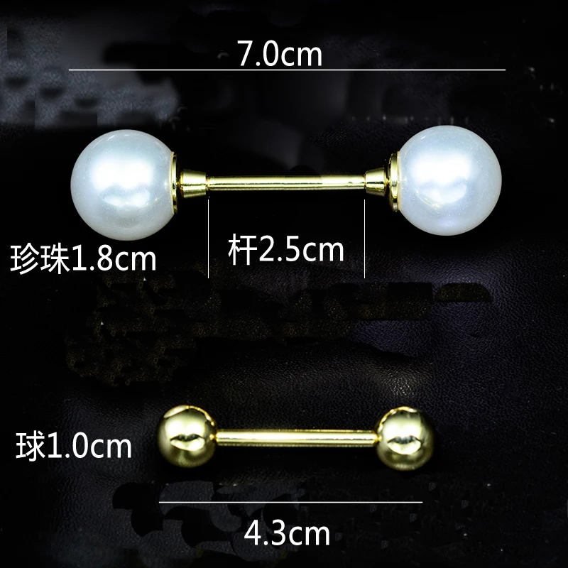 Жемчужная брошь OBN с толстыми винтами булавка модный орнамент пряжка для