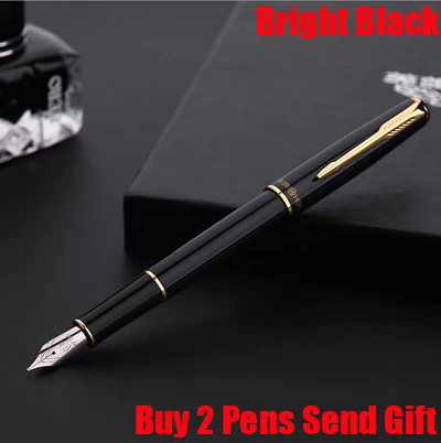 5020 Bright Black Классический дизайн, брендовая металлическая авторучка Hero, перьевая ручка, бизнес подарок, роскошная ручка для письма, купить 2 ручки, отправить подарок - Цвет: 5020 Bright Black