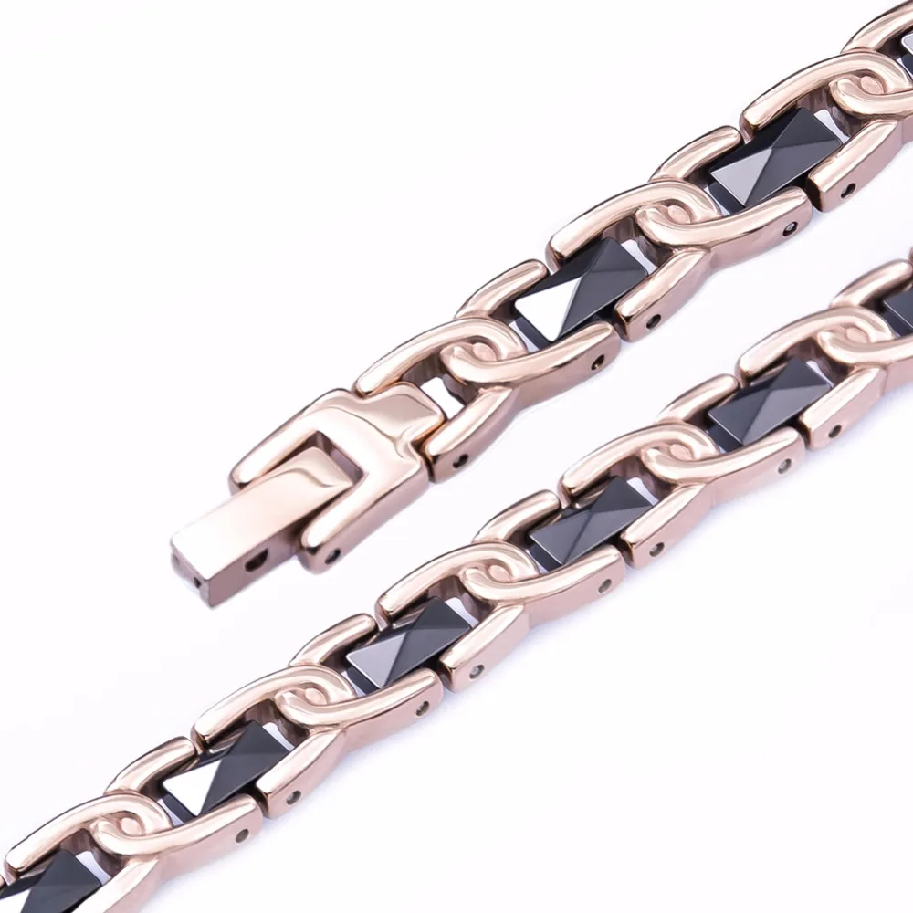 Hottime Health Care Ceramic Stainless Steel Chain Link Bracelet 13 PCS 99.9999% Pure Germanium Bracelets &amp Bangles |