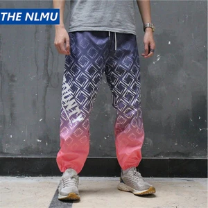 Мужские повседневные брюки-шаровары с градиентом, свободные спортивные штаны, модные брюки, уличная одежда в стиле хип-хоп для пар, сезон лето 2019, TB02
