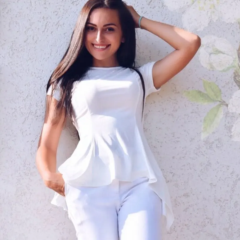 XXXL модная женская футболка 2019 Лето с коротким рукавом платья повязки сексуальный