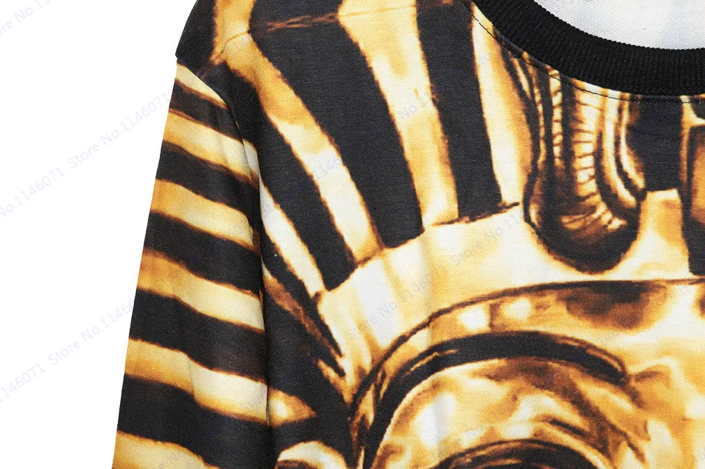 Осенние золотистые негабаритные тренировочные свитеры Great Pharaohs древних