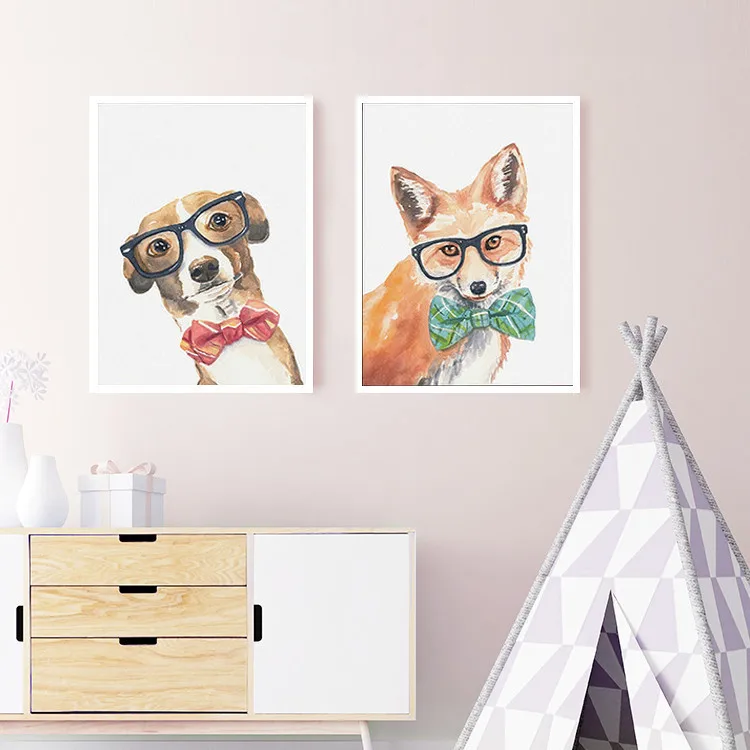 Sure Life Cool Dog Cat лиса животные постер печать холст картины скандинавские настенные