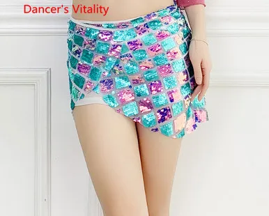 Only Skirt as Photo Одежда для занятий танцами живота, новинка, летняя одежда с поездом, топ и юбка, комплект с блестками, костюм для восточных индийских танцев - Цвет: Only Skirt as Photo