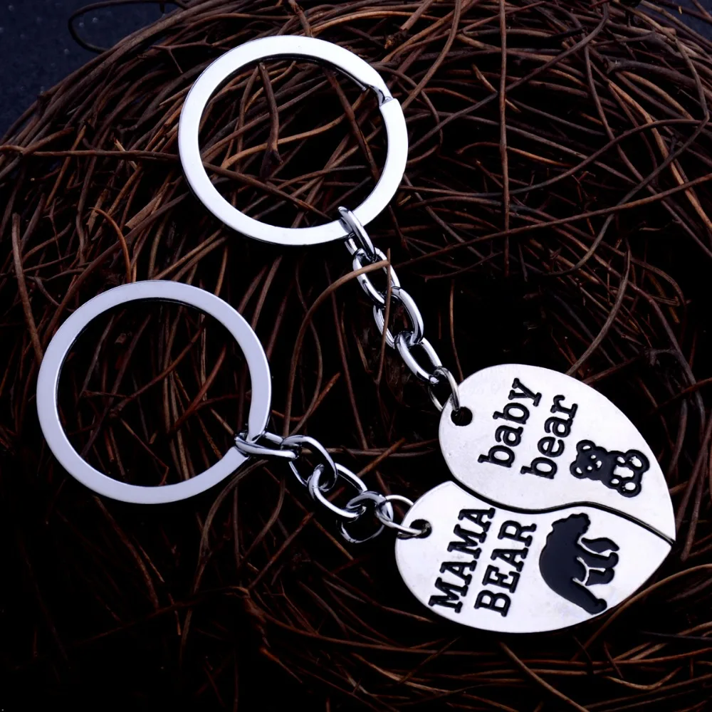 Любовь Разбитое Сердце Медведь 2 шт./компл. мать подарки для папы брелок с