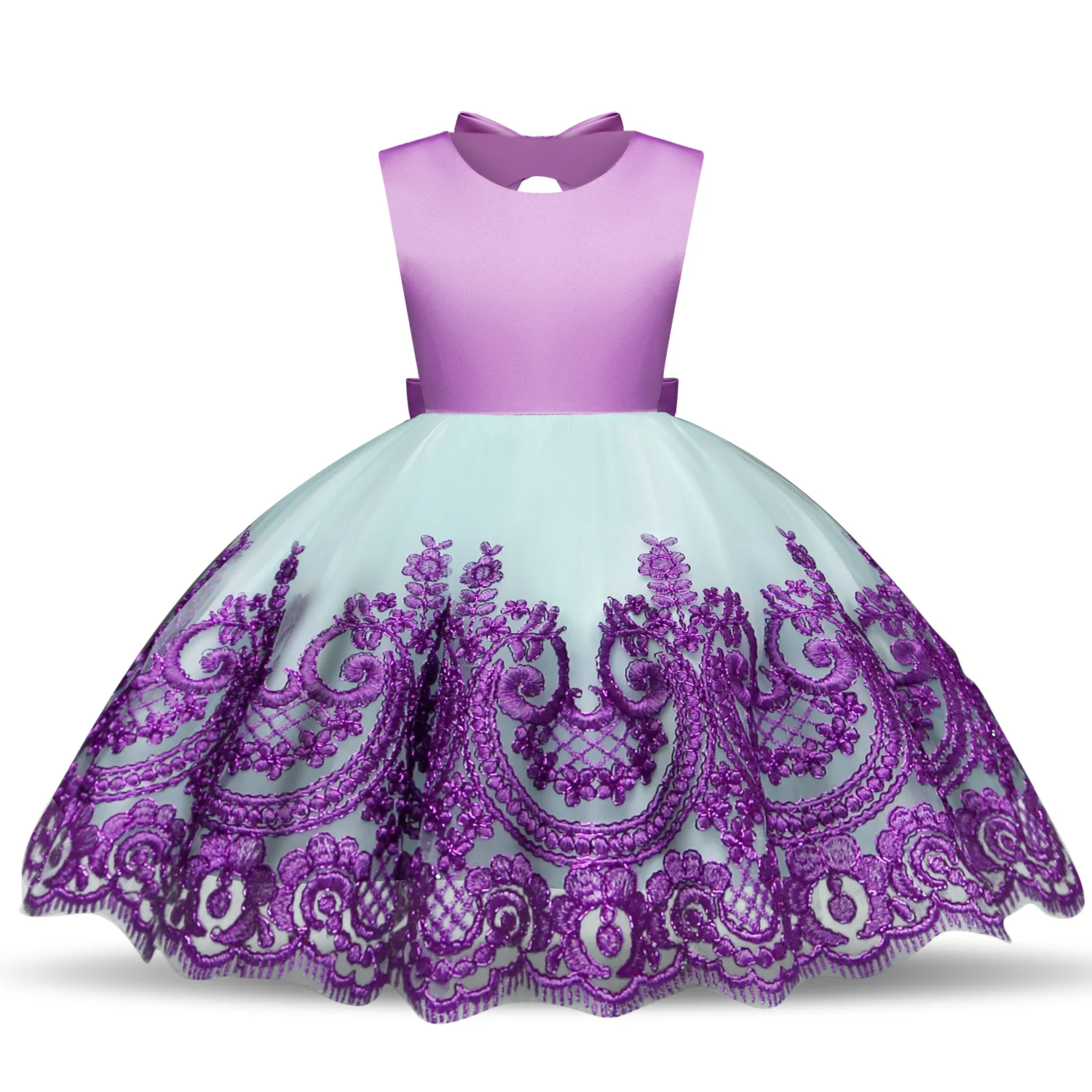 

Kids Princess Dresses Girls Sleeveless Embroidery Tutu Dress Elegant Girls Dress Toddler Princess Christening Dress