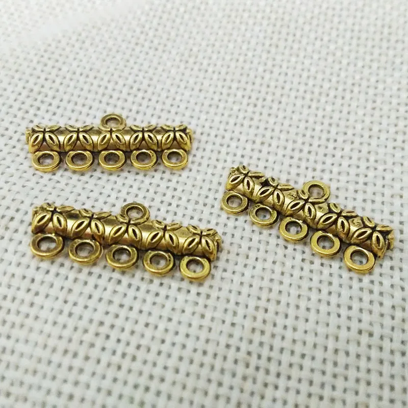 Винтажные золотые и серебряные подвески 3 ряда пряди переключатели застежки для