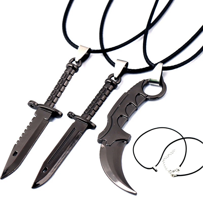 Game M9 Knife Claw Key Chains Necklace CSGO Counter Strike Peripheral Products Karambit Zinc Alloy Fashion Jewelry | Украшения и