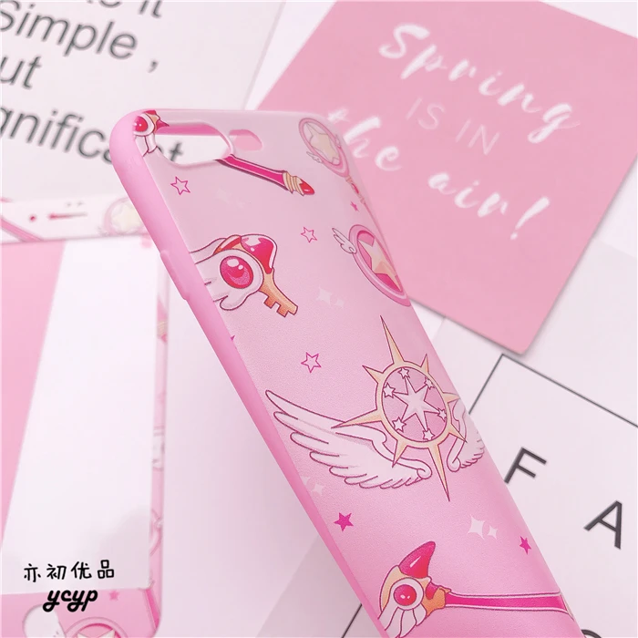 Чехол для iphone XR Cardcaptor Sakura+ пленка для экрана из закаленного стекла для iphone X XS Max 7 8 plus 6 S plus Sailor Moon+ ремешок
