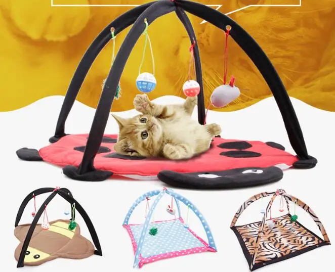 Кошка кровать игрушки Pad одеяло дом котенок игровой коврик гамаки спящий тент