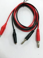 high quality 1m long alligator clip to banana plug test cable pair for multimeter