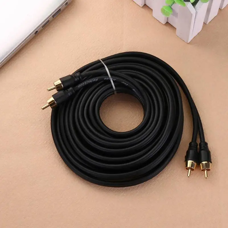 Аудиокабель 4 5 м/фута 2RCA папа 2 RCA м/м провод из чистой меди для автомобильного
