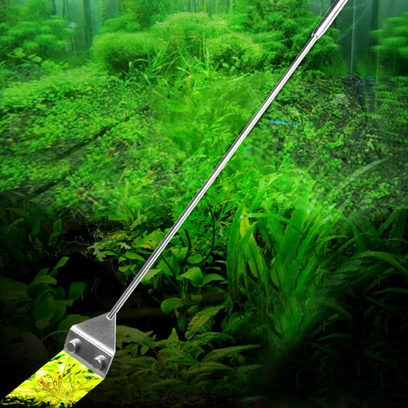 

Stainless Steel Algae Scraper 46-65cm Cleaning Tools for Aquarium Water Plant Moss Tank