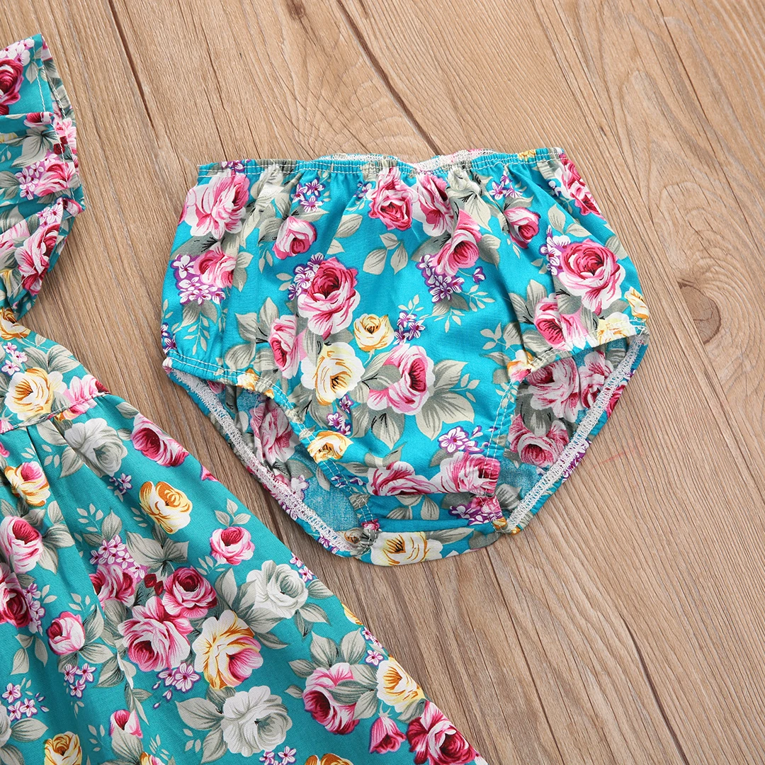 Лидер продаж красивый новый комплект детской одежды из 2 предметов платье для