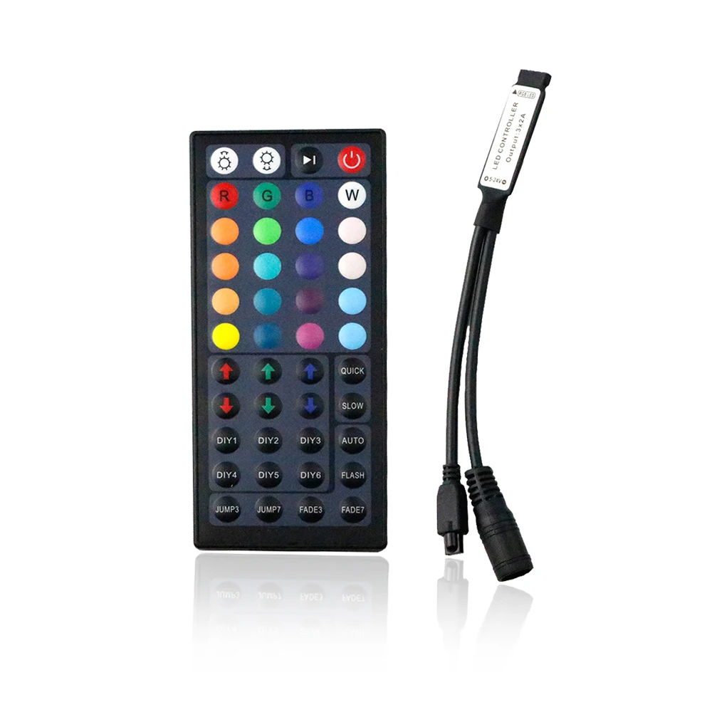 DC5V 12V 24V 44 клавишный пульт дистанционного управления Мини RGB Управление ИК