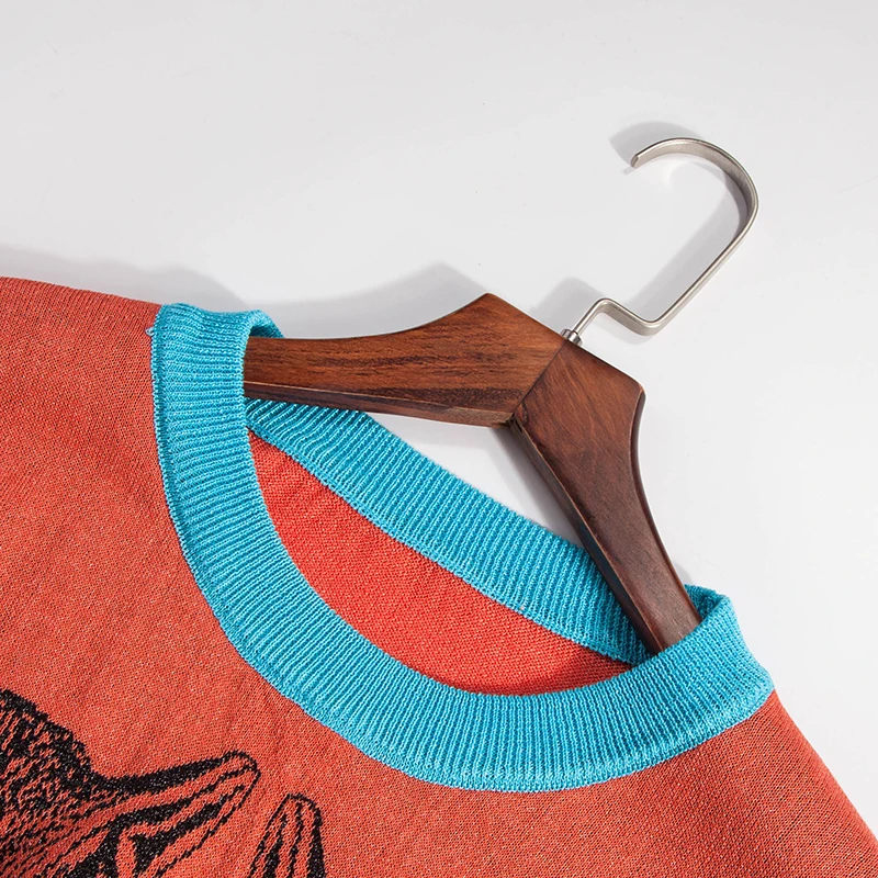 Осенне-зимний свитер для женщин 2020 Новый подиумный дизайн джемпер с узором в виде