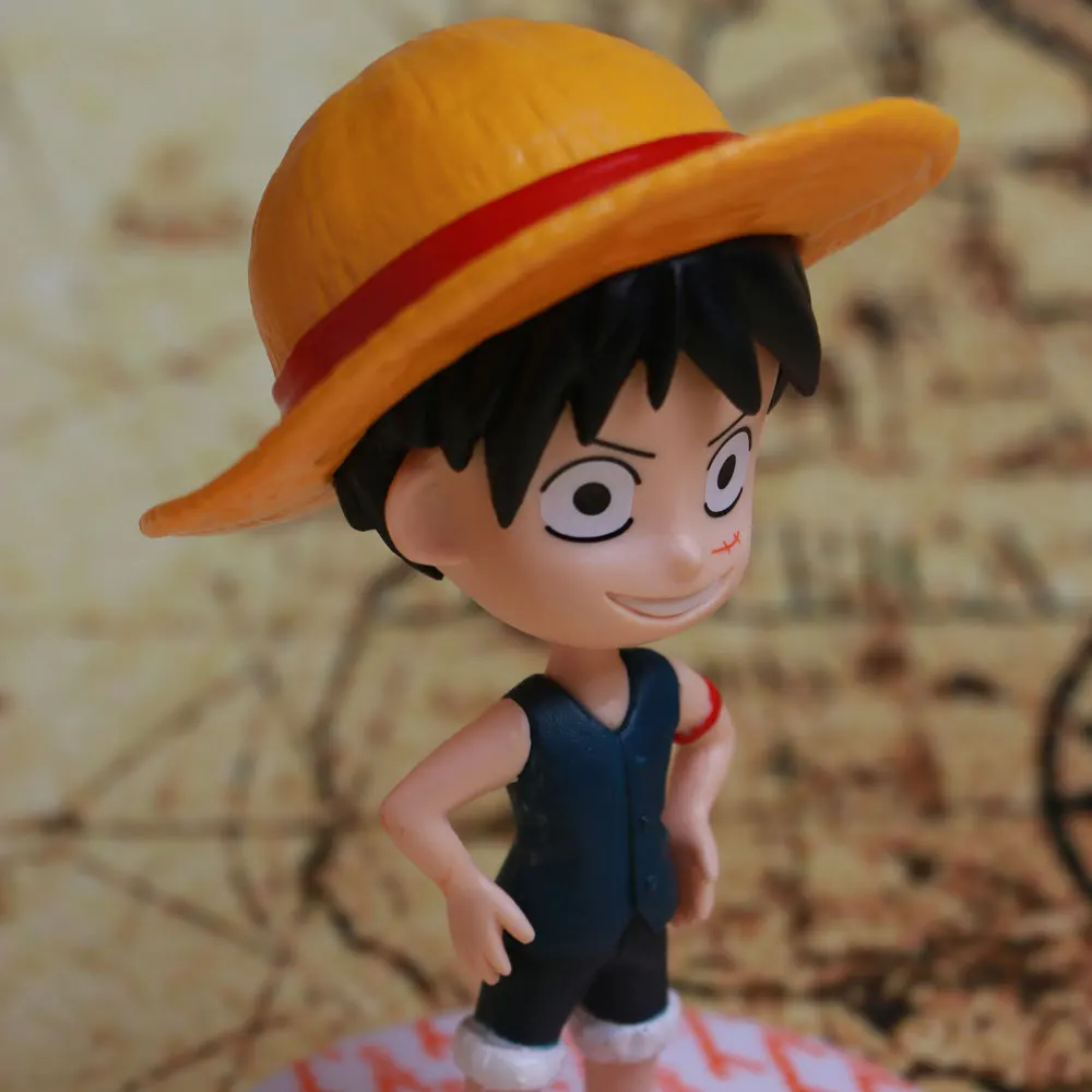 6 Шт. Аниме ONE PIECE Lufy Шанкс Багги Alvida Mihauk Ace Фигурку Куклы Модель Коллекция Фигура