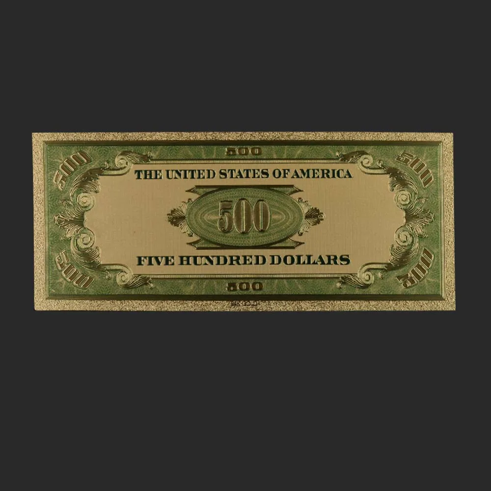 1918 Позолоченные банкнот США 500 долларов Бумага деньги декорации Цветной