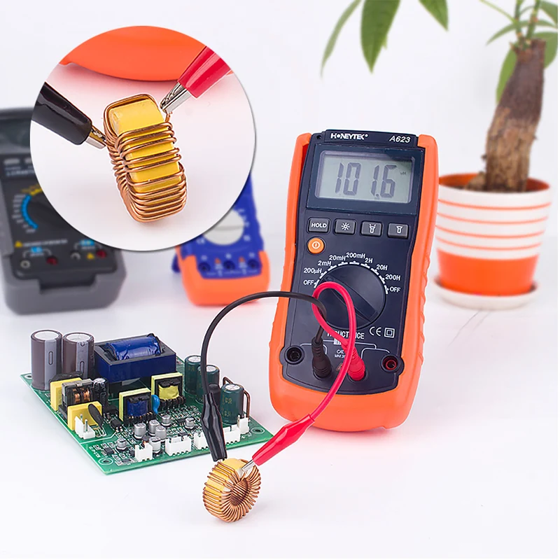 Inductance Meter Multimeters With Digital Display Tester Feelers For Tester Cable Tip Set Of Probes Multi-tester LCD Backlight