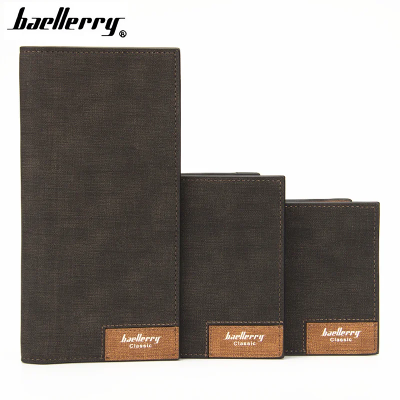 Baellerry брендовый Винтажный Мужской кошелек повседневный тонкий кожаный бумажник