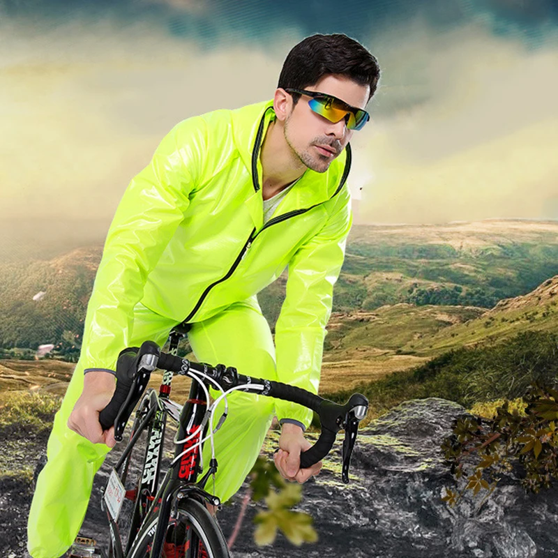 Bike Bicycle Waterproof Raincoat Cycling Portable Fashion Mens Sports Suits Boys Womens Rain Coats Waterproof with Hood Poncho X