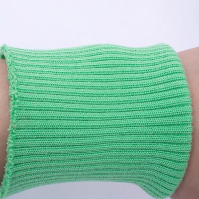 new green 8*10 см утолщенные трикотажные ребристые манжеты пара, отделка одежды, куртка, пальто хлопок стрейч мягкие запонки 1 пара - Цвет: new green