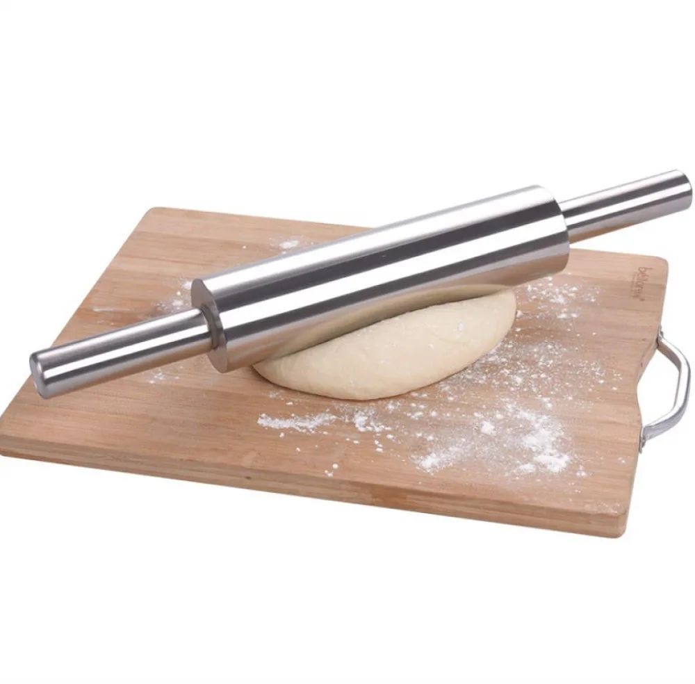 1 PC Stainless Steel Non Stick Rolling Pin Fondant Cake Hollow Baking Rough Clay Pizza Pasta Roller Tools Accessories | Дом и сад