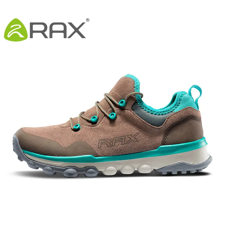 light coffee women RAX, мужские уличные кроссовки, спортивная походная обувь, кроссовки для треккинга, женские кроссовки, sapatos masculinos, обувь для альпинизма, кожаная - Цвет: light coffee women